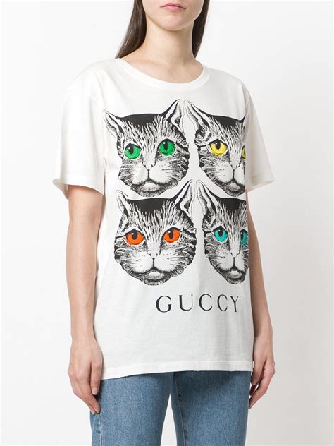 gucci mystic cat t shirt|gucci t shirt animal.